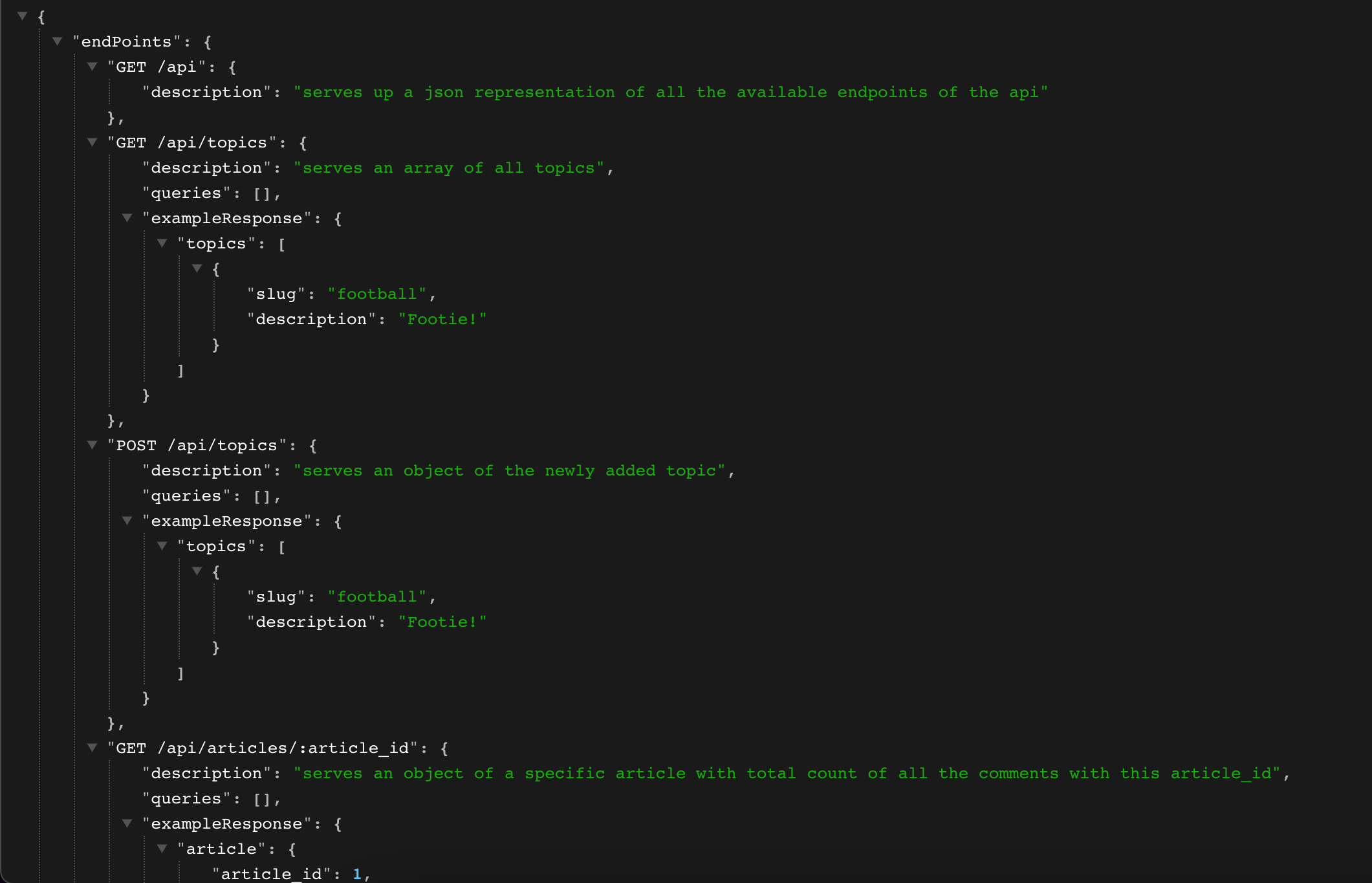api end points